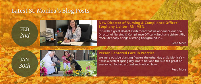 Example of a Website News Feed